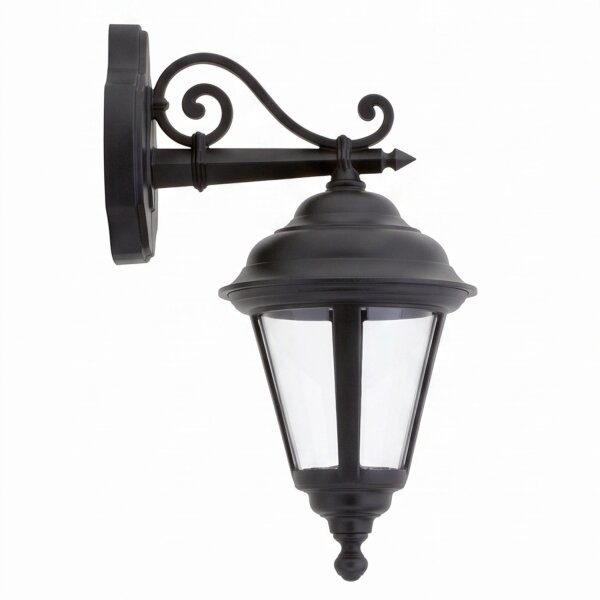 Rustikale Wandleuchte IP44 Aluminium Schwarz E27