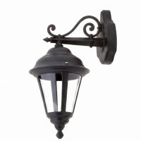 Rustikale Wandleuchte IP44 Aluminium Schwarz E27