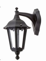 Wandleuchte Au&szlig;en Aluminium IP44 Schwarz Rustikal