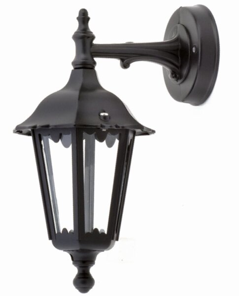 Outdoor Laterne  Wand Schwarz IP44 Aluminium Rustikal