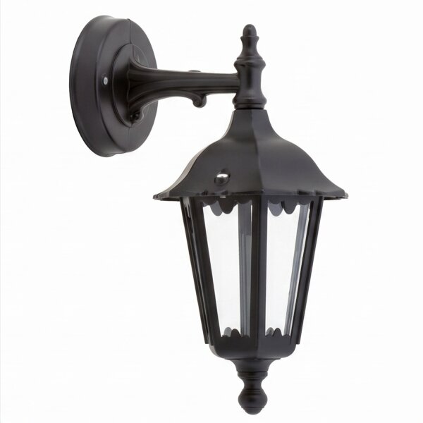 Outdoor Laterne  Wand Schwarz IP44 Aluminium Rustikal