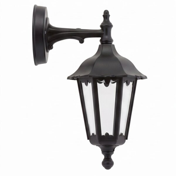 Outdoor Laterne  Wand Schwarz IP44 Aluminium Rustikal