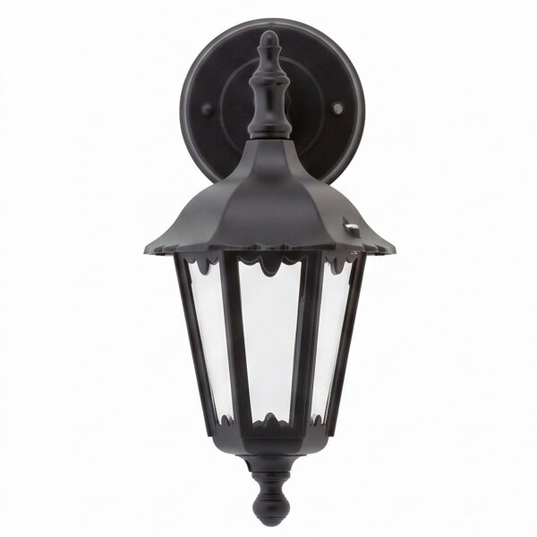 Outdoor Laterne  Wand Schwarz IP44 Aluminium Rustikal