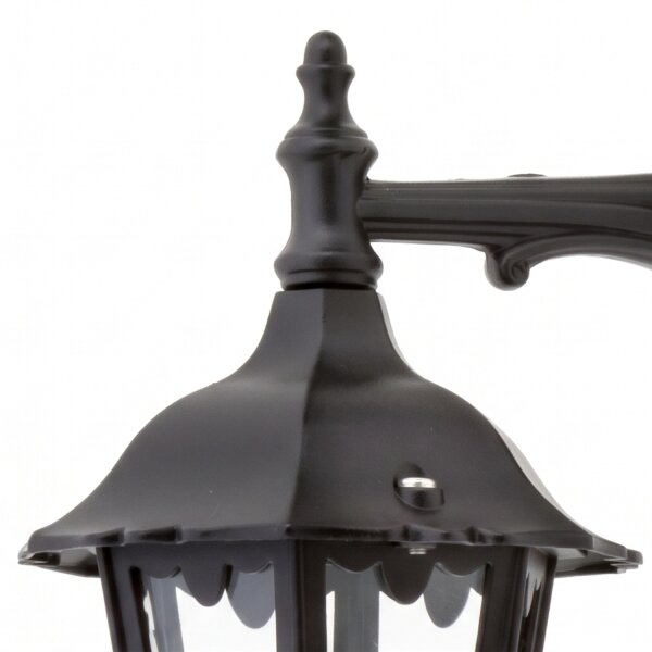 Outdoor Laterne  Wand Schwarz IP44 Aluminium Rustikal