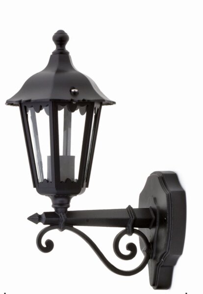 Rustikale Wandleuchte Außen Schwarz E27 IP44 Außenlampe