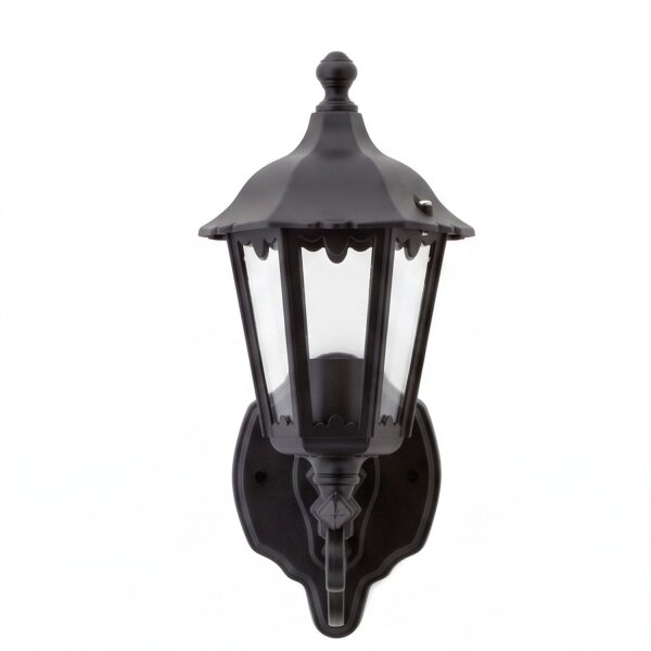 Rustikale Wandleuchte Außen Schwarz E27 IP44 Außenlampe