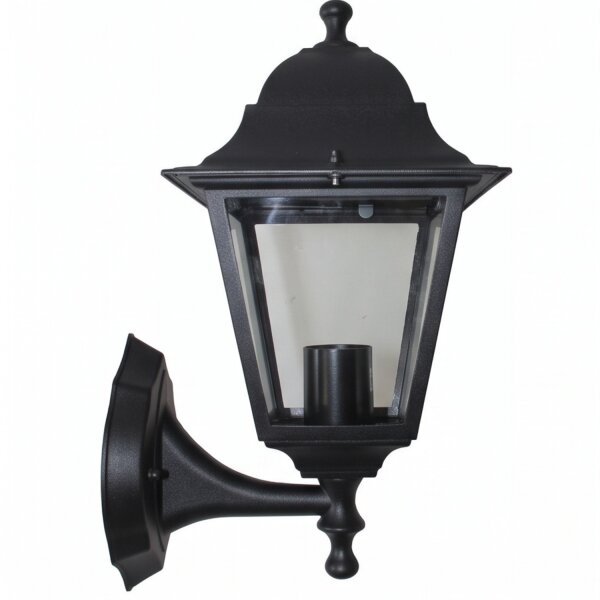 Applique extérieure Noir Aluminium IP44 Rustique E27