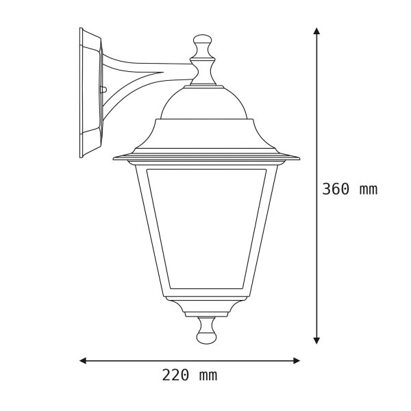Lanterne de jardin rustique ERNINE Aluminium IP44 E27