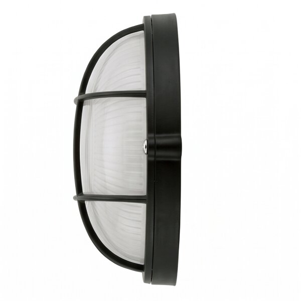 Maritime Wandleuchte außen IP44 rund Ø25cm Aluminium