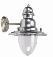 Maritime Wandleuchte außen IP43 in Nickel matt E27