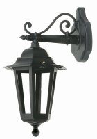 Schwarze Wandlampe Au&szlig;en Aluminium IP44 Haus Rustikal