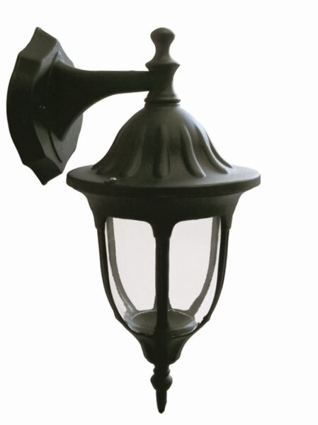 Außenwandlampe Aluminium IP44 Schwarz Rustikal