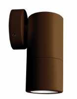 Kompakte Au&szlig;enlampe Wand IP54 Aluminium E27 in Braun