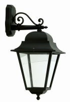 Rustikale Au&szlig;enleuchte Wand Schwarz Aluminium H:61cm