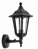 Au&szlig;enwandleuchte IP44 Rustikal Aluminium E27 Schwarz