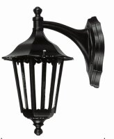 Wandlampe Au&szlig;en Schwarz IP44 E27 Aluminium Rustikal