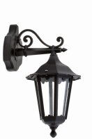 Au&szlig;enwandleuchte IP44 Aluminium Schwarz E27 Rustikal