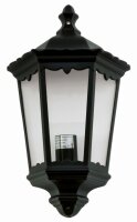Au&szlig;enwandlampe Schwarz Rustikal IP44 E27 Aluminium