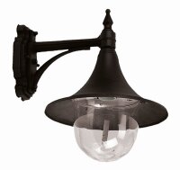 Au&szlig;en Wandlampe Schwarz Aluminium IP43 E27 Rustikal