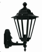 Rustikale Au&szlig;enleuchte Wand Schwarz Aluminium H:37cm