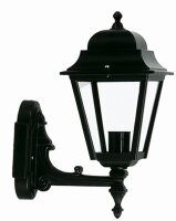 Schwarze Au&szlig;enlampe Rustikal IP44 E27 H:37cm Laterne