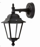 Wandlampe Au&szlig;en Schwarz IP44 E27 Aluminium Laterne