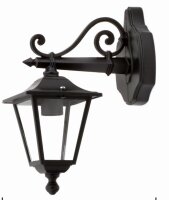 Nostalgische Außenlampe Schwarz IP44 Aluminium...