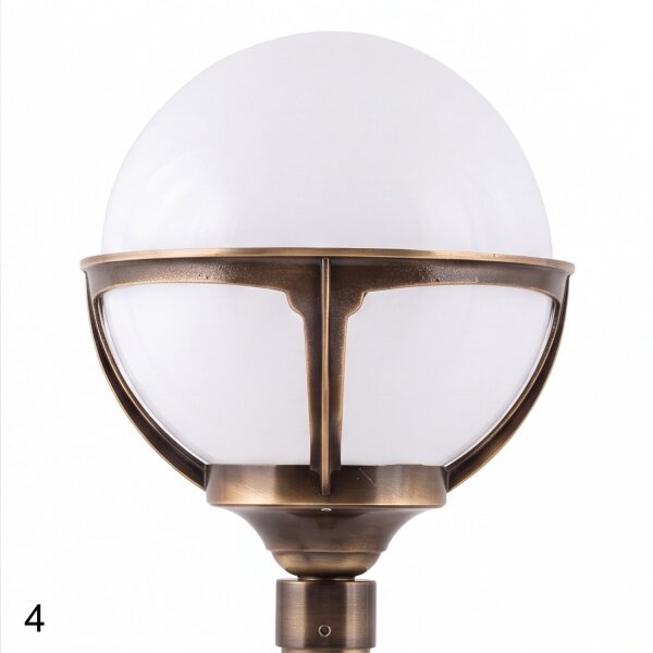 Gartenlampe ALONNISOS Messing in antik H:69cm