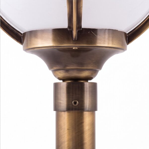 Gartenlampe ALONNISOS Messing in antik H:69cm