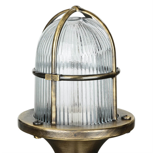 Gartenleuchte Messing 28cm hoch rostfrei SANTORIN