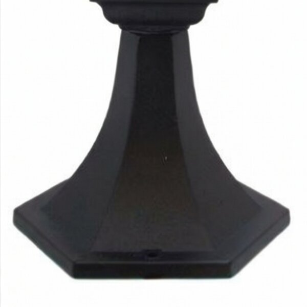 Schwarze Sockelleuchte außen 38 cm klein Rustikal