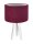 Tischlampe Beere Silber Retro Dreibein 46cm Holz Lampe