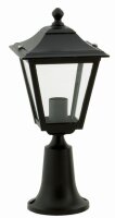 Sockelleuchte au&szlig;en Schwarz IP44 44cm E27 Rustikal