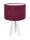 Tischlampe Beere Wei&szlig; 46cm Holz Dreibein Retro AIMEE