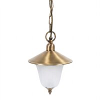 Pendelleuchte Außen Messing Glas IP23 Rustikal