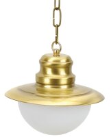 Pendelleuchte Messing Glas &Oslash;20cm au&szlig;en Maritim