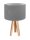 Tischleuchte ROSIE Grau Silber Retro Dreibein 46cm