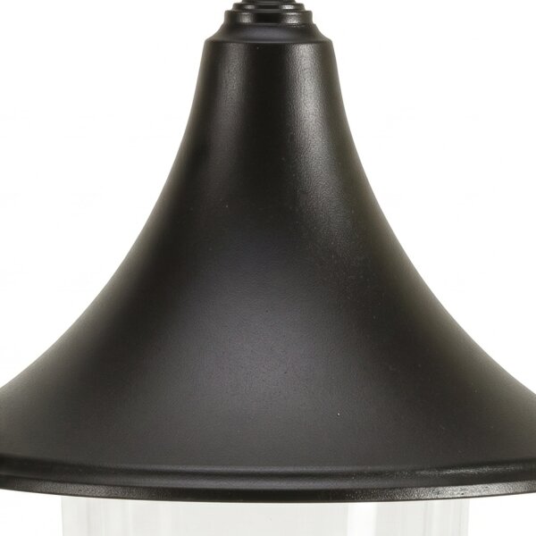 Außen Pendelleuchte Schwarz Ø25cm rund IP43 Rustikal