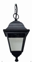 Schwarze H&auml;ngelampe Aluminium IP44 E27 Rustikal