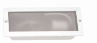 Eckiger Einbaustrahler Wei&szlig; Aluminium B:24cm E27 Treppe