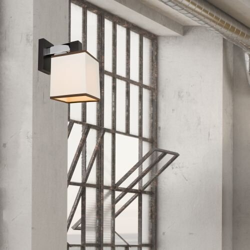 Stilvolle Wandlampe CALI Creme Stoff Modern Lampe