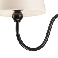 Wandleuchte MADISYN Schwarz Stoff Rustikal Lampe