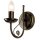 Elegante Wandlampe KELSIE Schwarz Rustikal Lampe