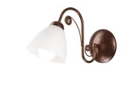 Wandlampe in Shabby Braun Wei&szlig; Retro Wand Leuchte