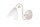 Shabby Wei&szlig; Wandlampe Metall Rustikal PRISCILLA