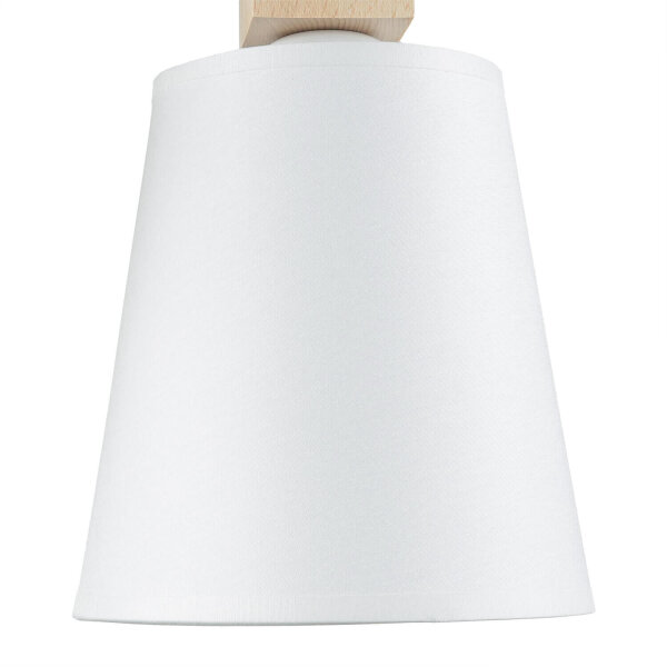 Wandlampe Schirm Weiß Holz Skandinavisch REILLY