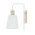 Wandlampe Schirm Weiß Holz Skandinavisch REILLY