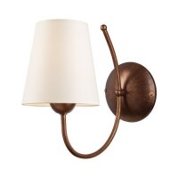 Wandlampe Stoffschirm Creme Landhaus Rustikal
