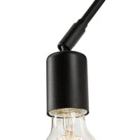 Wandlampe Leselampe Schwarz Metall Modern flexibel