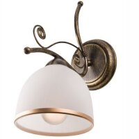 Stilvolle Wandlampe NARELLA Shabby Schwarz